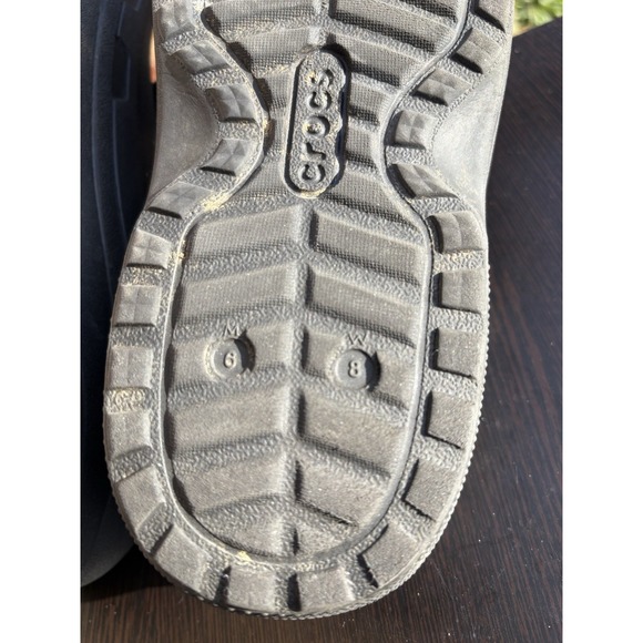 Crocs Bistro Unisex Black Slip Resistant Soft Toe Clog M-6 W-8 Preowned - Picture 6 of 7